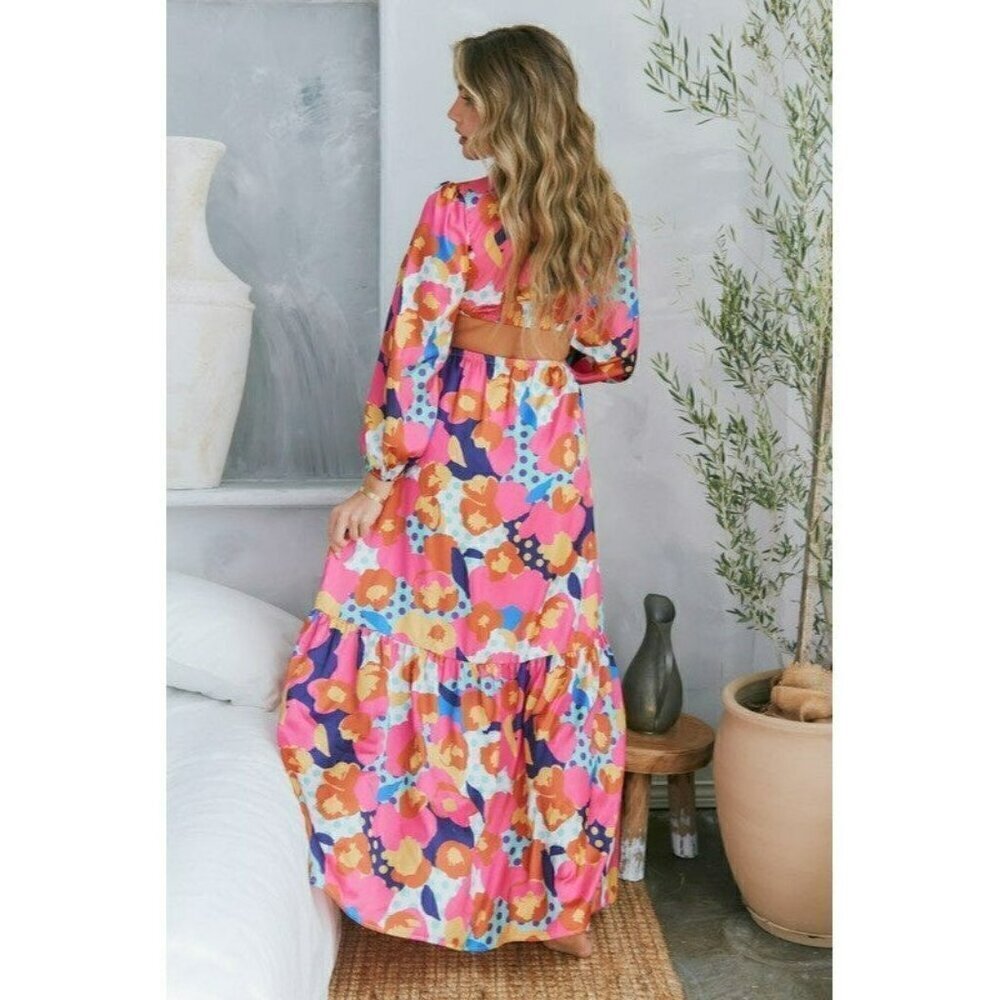 St. Tropez Floral Vacation Maxi Dress - Picture 8 of 9